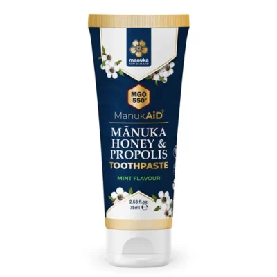 Manuka-Honig, Propolis & Manuka-Öl-Zahnpasta.