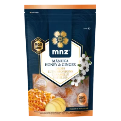 Gotas de Miel de Manuka y Jengibre